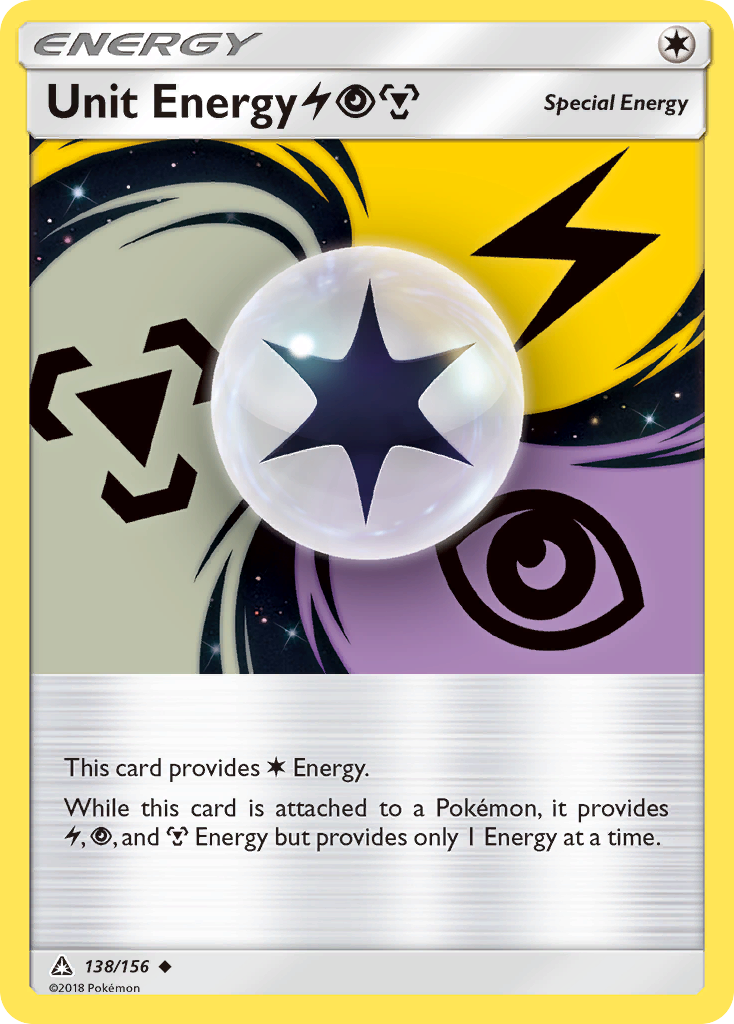 Unit Energy LightningPsychicMetal – Ultra Prism 138/156 Pokémon card