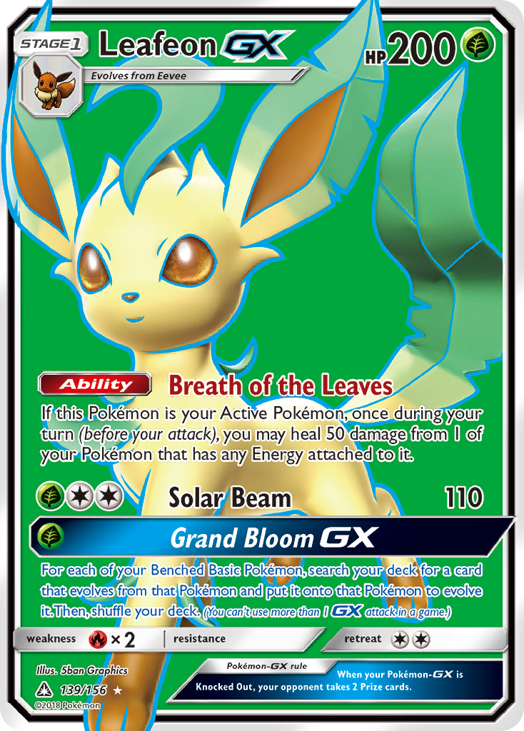 Leafeon-GX – Ultra Prism 139/156 Pokémon card