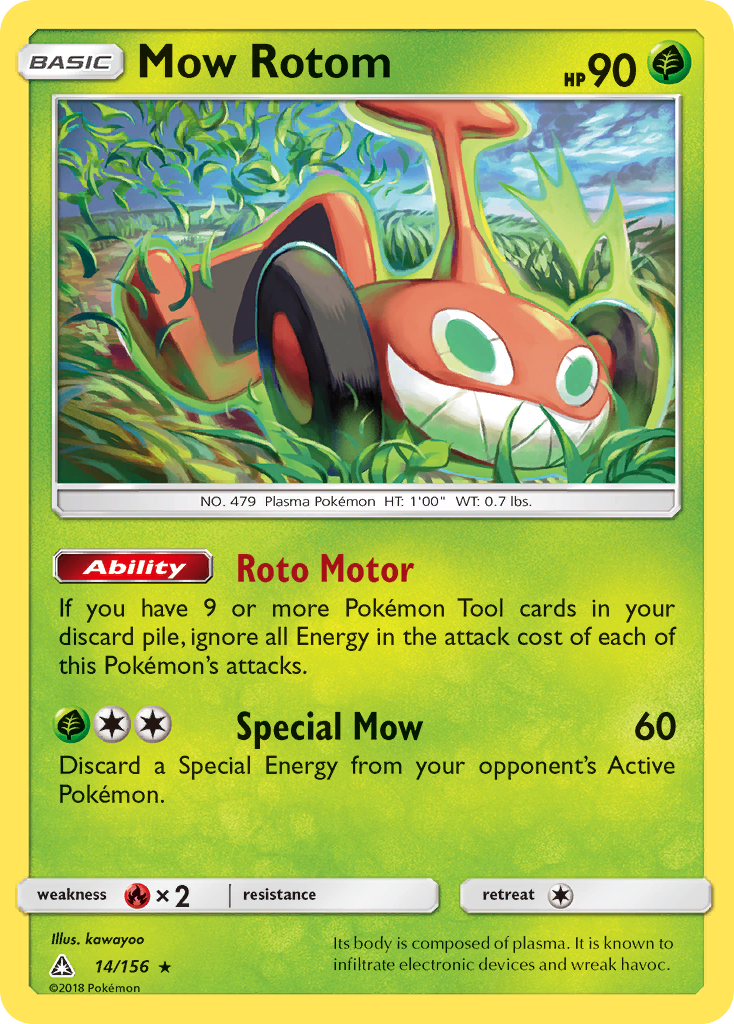 Mow Rotom – Ultra Prism 14/156 Pokémon card