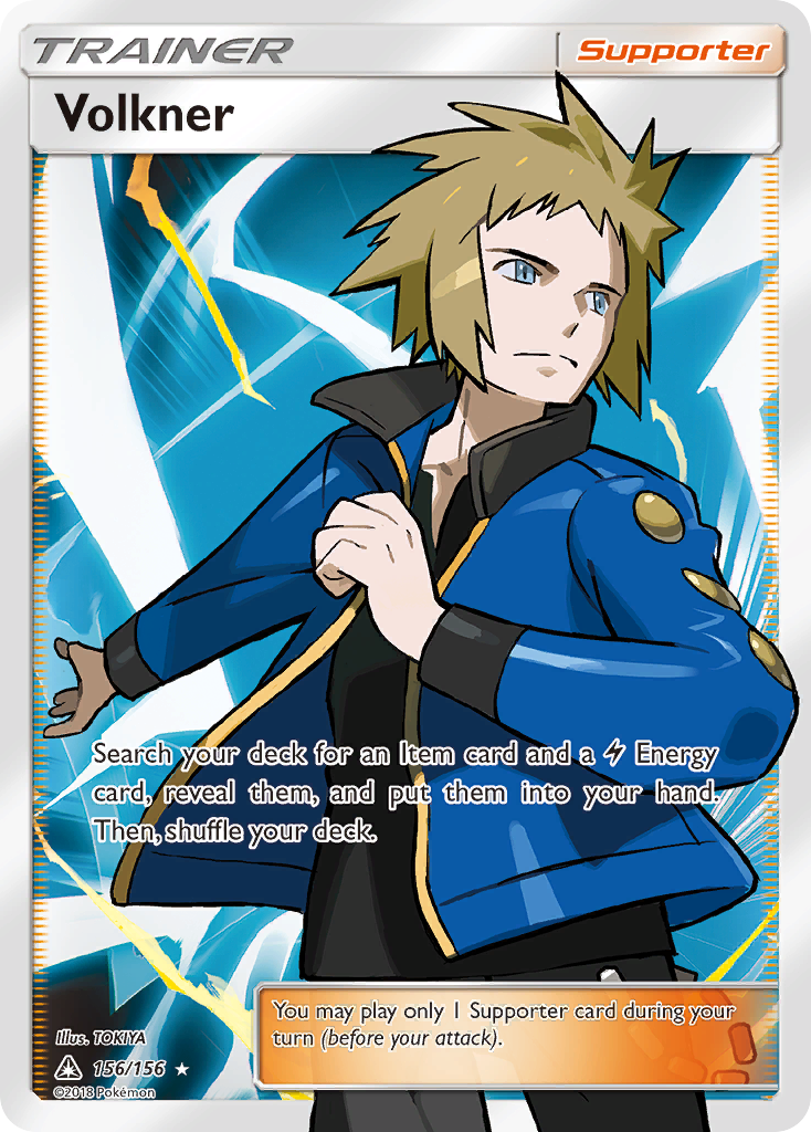 Volkner – Ultra Prism 156/156 Pokémon card
