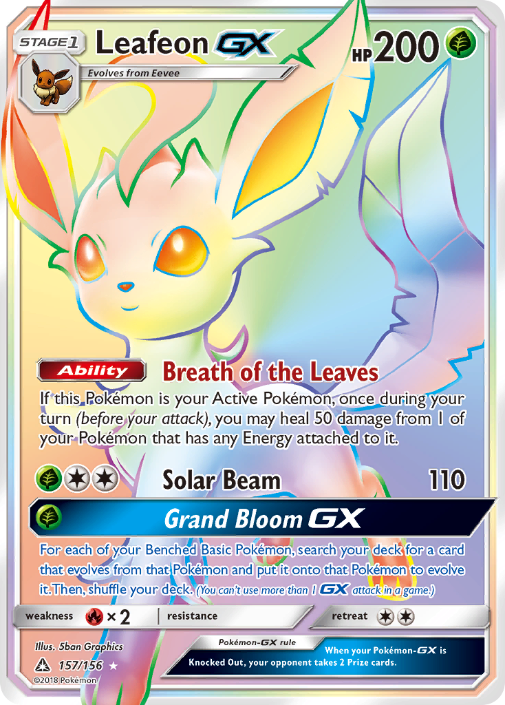 Leafeon-GX – Ultra Prism 157/156 Pokémon card