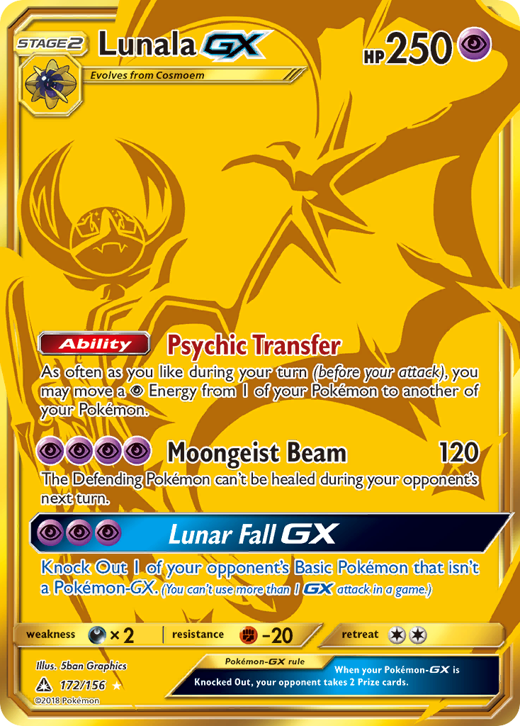Lunala-GX – Ultra Prism 172/156 Pokémon card