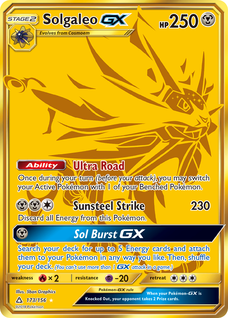 Solgaleo-GX – Ultra Prism 173/156 Pokémon card