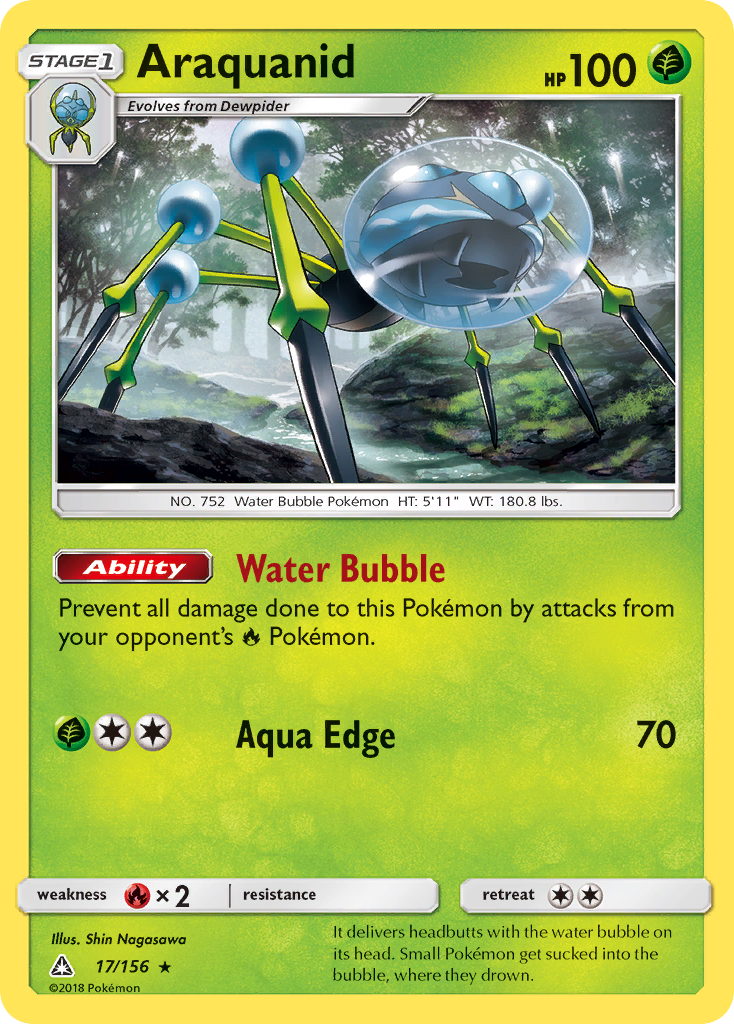 Araquanid – Ultra Prism 17/156 Pokémon card