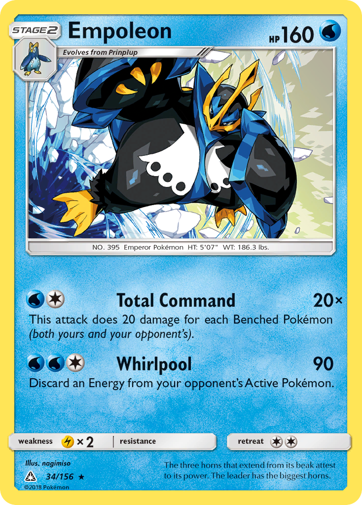Empoleon – Ultra Prism 34/156 Pokémon card