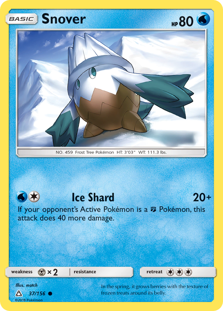 Snover – Ultra Prism 37/156 Pokémon card