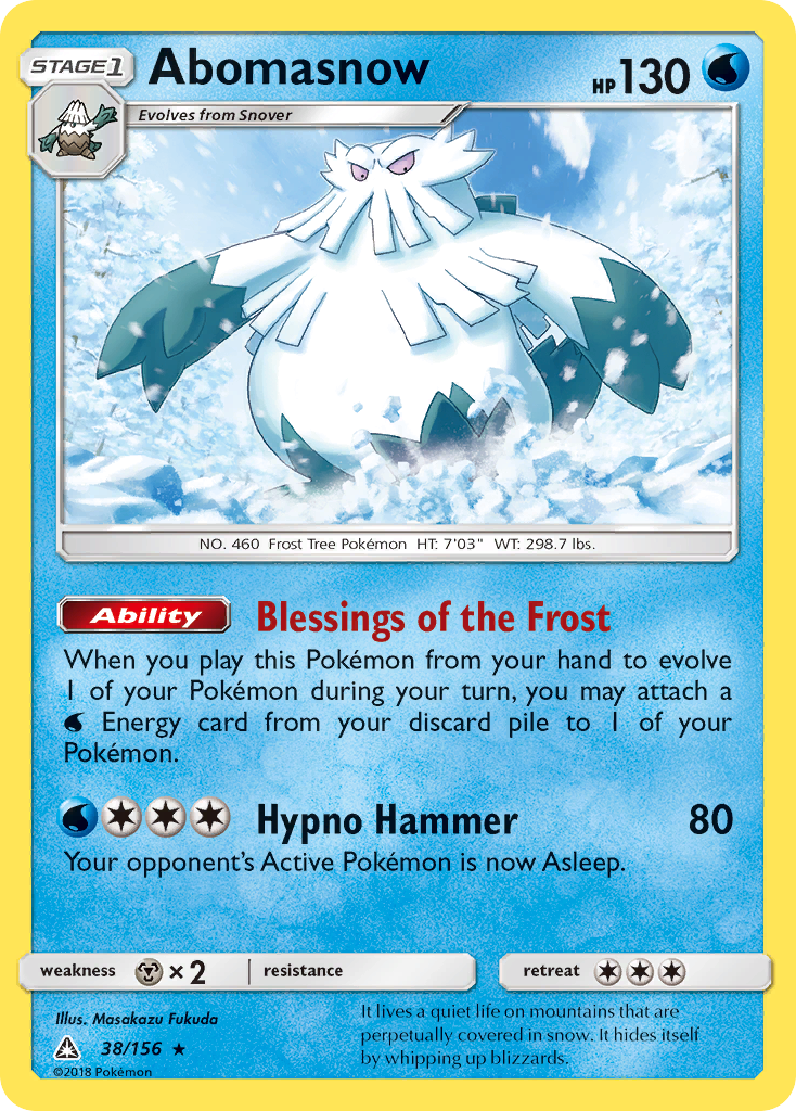 Abomasnow – Ultra Prism 38/156 Pokémon card