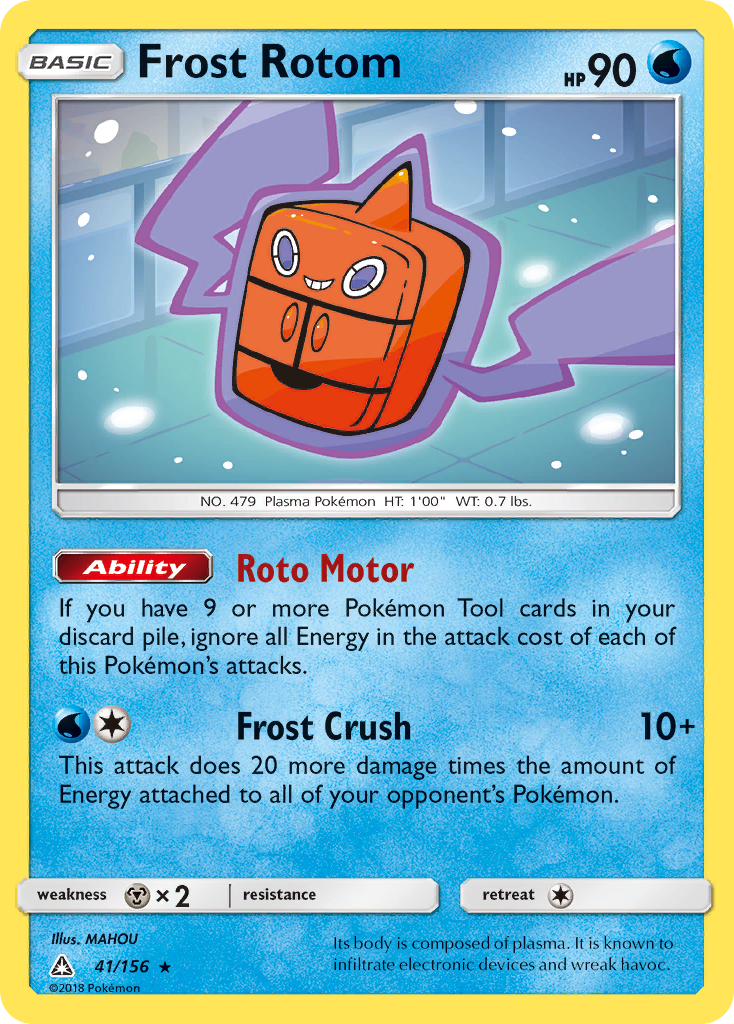 Frost Rotom – Ultra Prism 41/156 Pokémon card