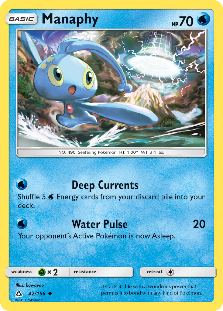 Manaphy – Ultra Prism 42/156 Pokémon card