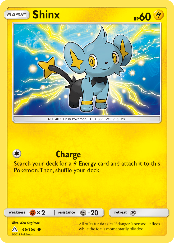 Shinx – Ultra Prism 46/156 Pokémon card