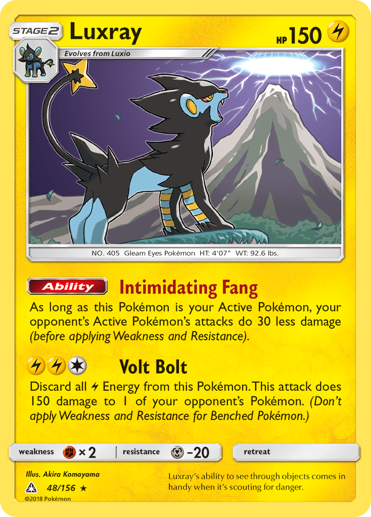 Luxray – Ultra Prism 48/156 Pokémon card