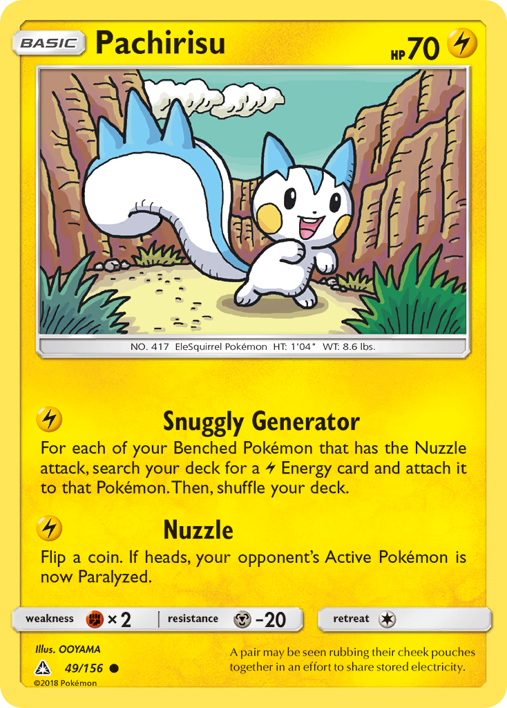 Pachirisu – Ultra Prism 49/156 Pokémon card