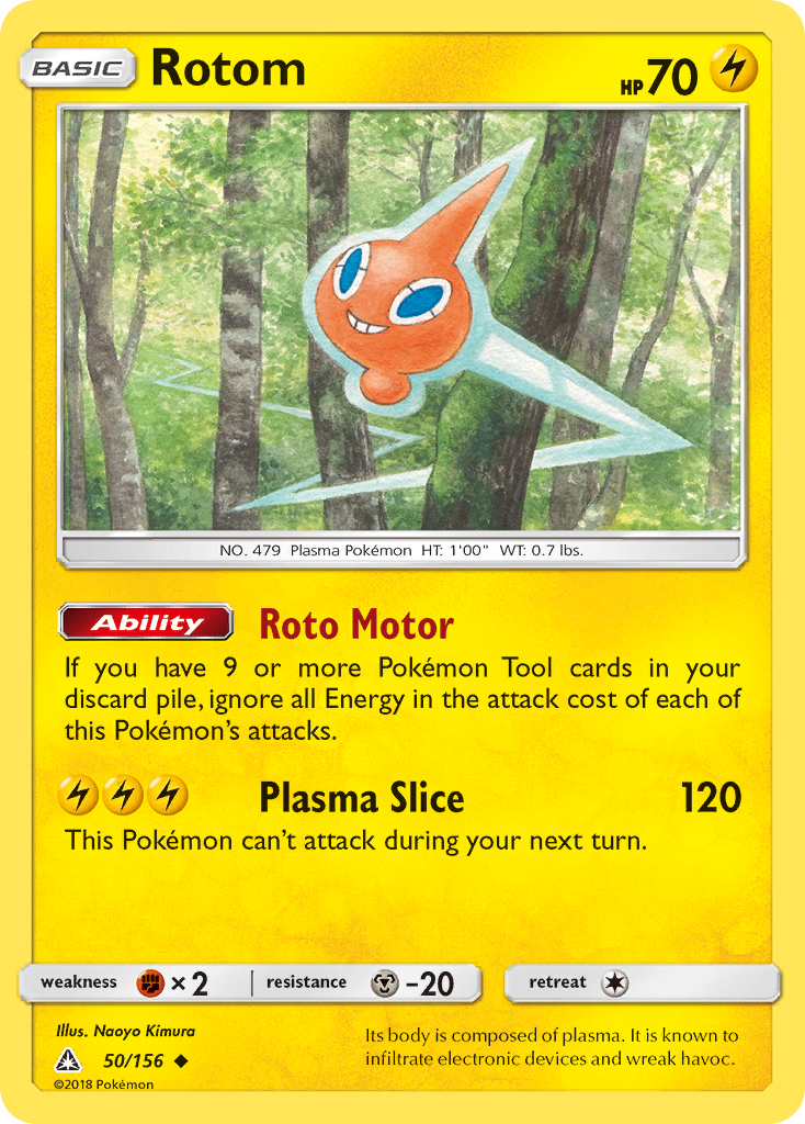 Rotom – Ultra Prism 50/156 Pokémon card