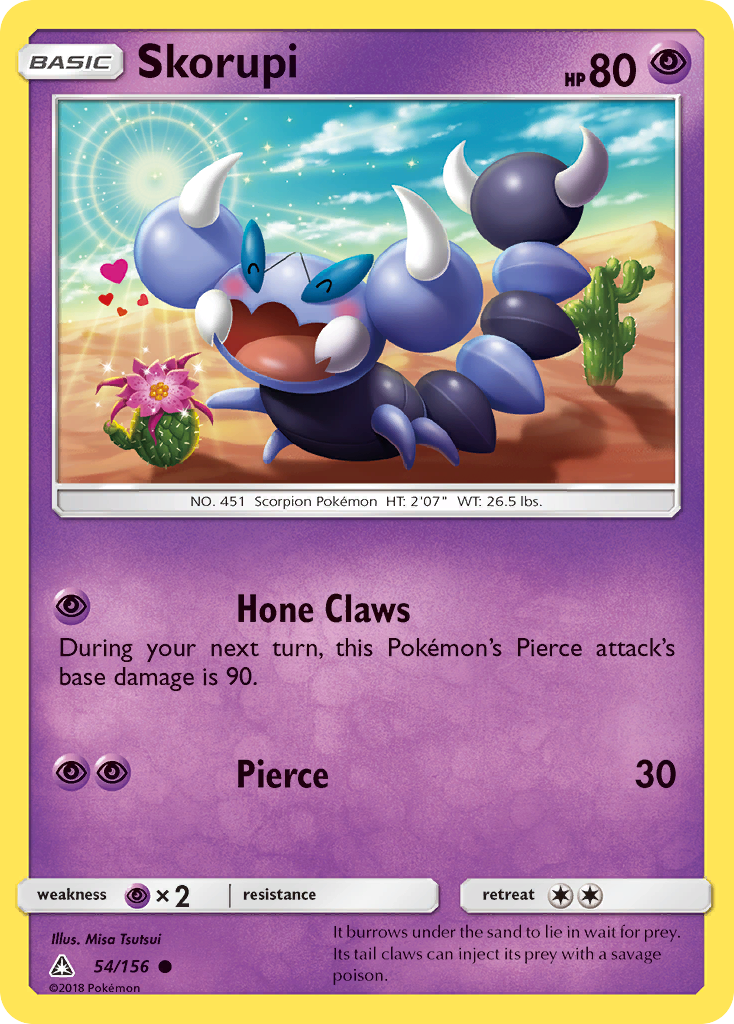 Skorupi – Ultra Prism 54/156 Pokémon card