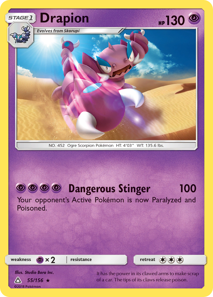 Drapion – Ultra Prism 55/156 Pokémon card