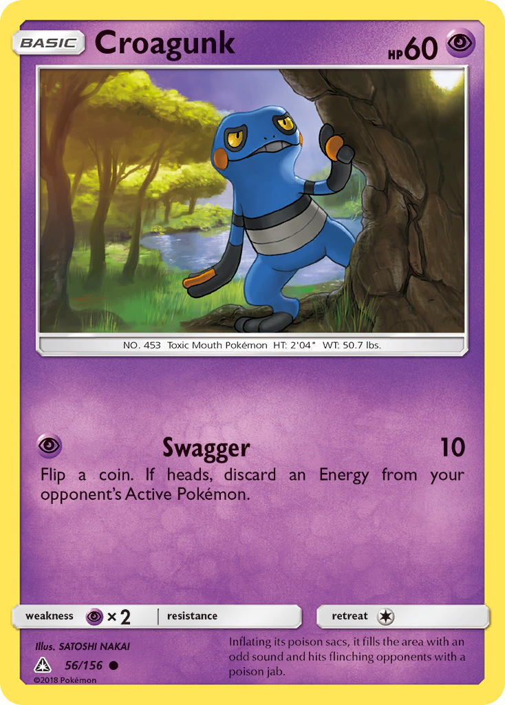 Croagunk – Ultra Prism 56/156 Pokémon card