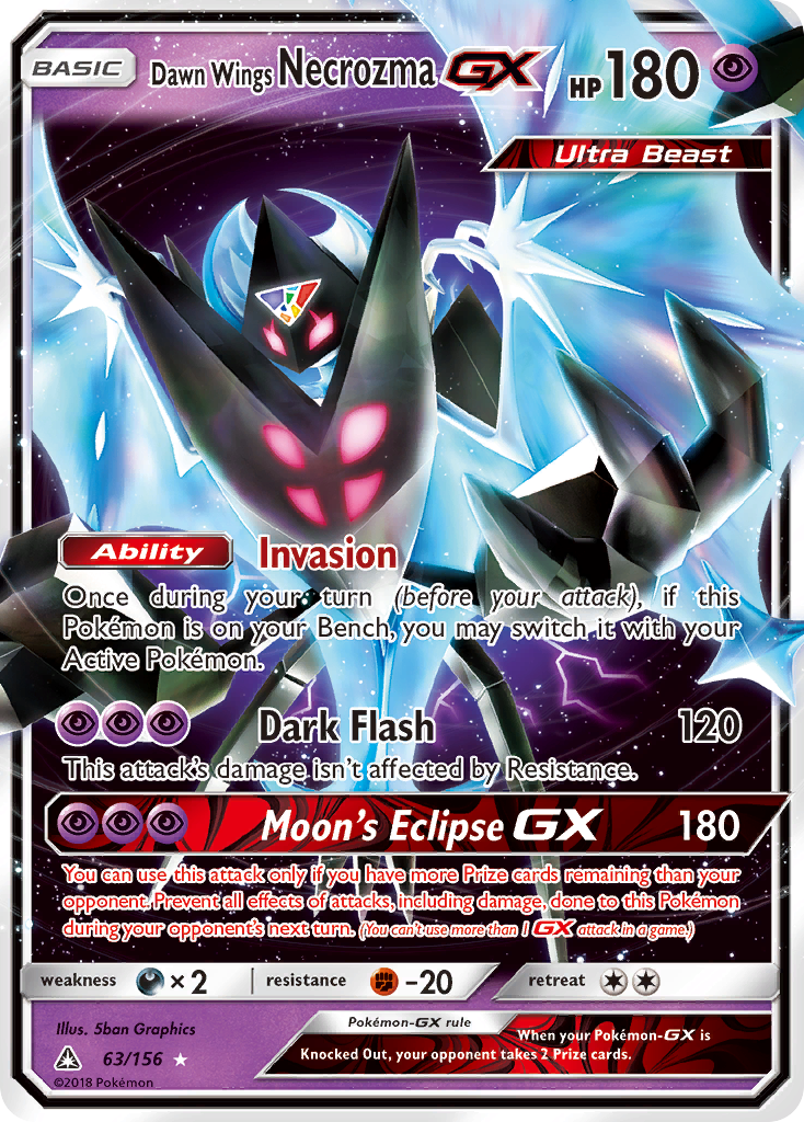 Dawn Wings Necrozma-GX – Ultra Prism 63/156 Pokémon card