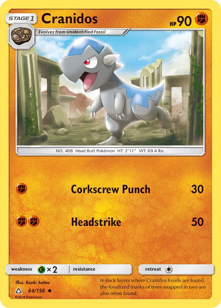 Cranidos – Ultra Prism 64/156 Pokémon card