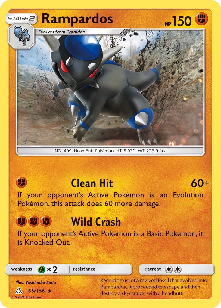 Rampardos – Ultra Prism 65/156 Pokémon card