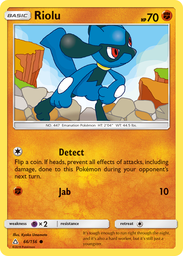Riolu – Ultra Prism 66/156 Pokémon card
