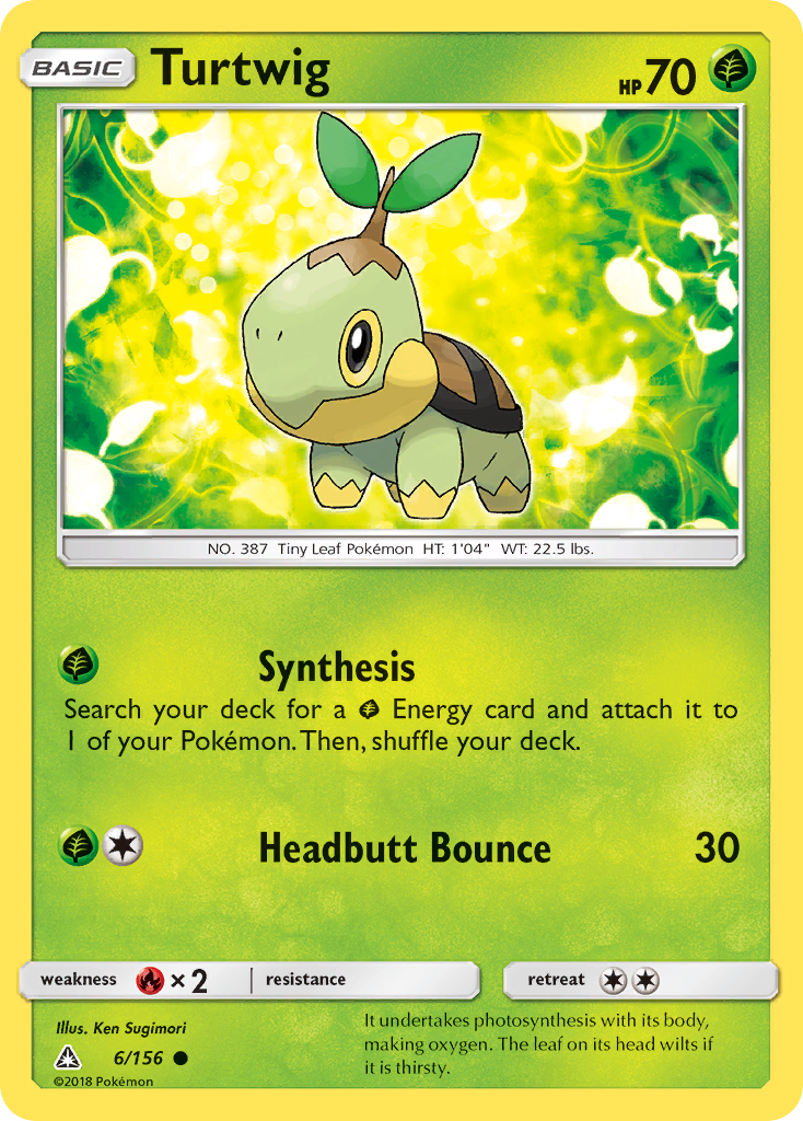 Turtwig – Ultra Prism 6/156 Pokémon card