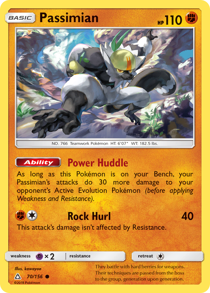 Passimian – Ultra Prism 70/156 Pokémon card