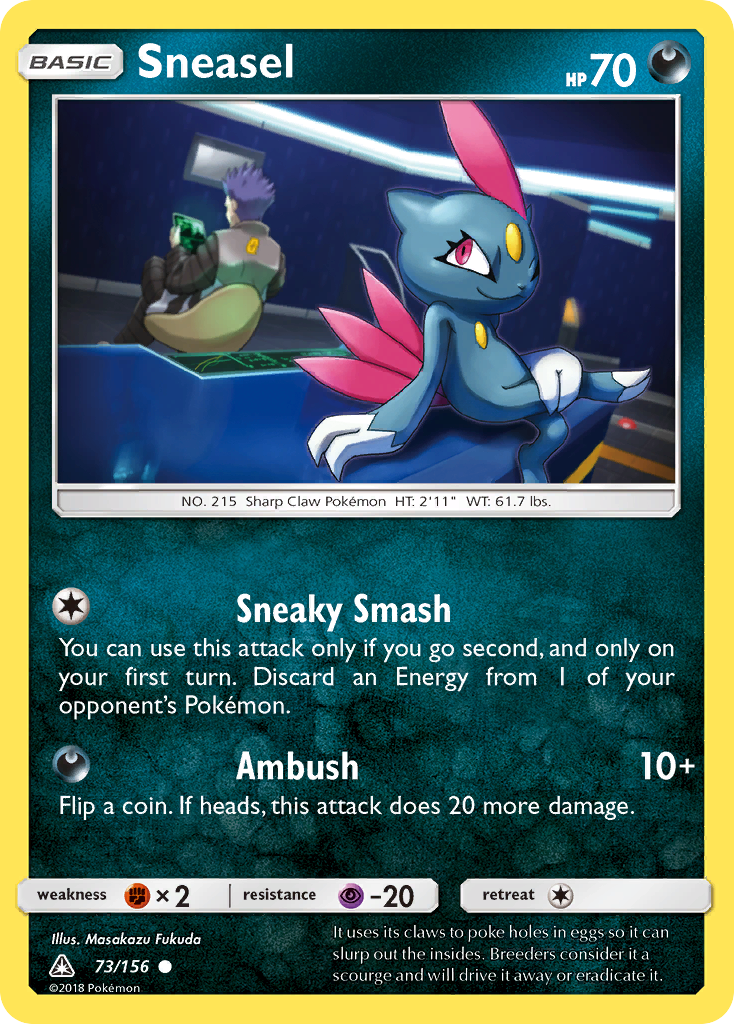 Sneasel – Ultra Prism 73/156 Pokémon card