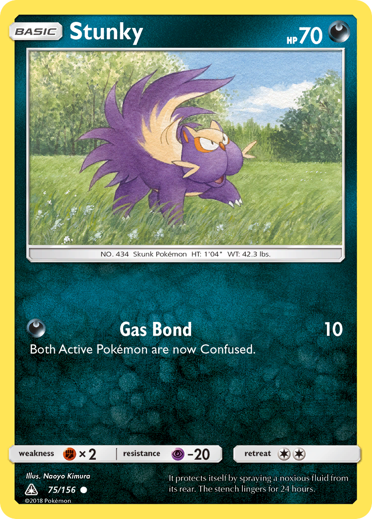 Stunky – Ultra Prism 75/156 Pokémon card