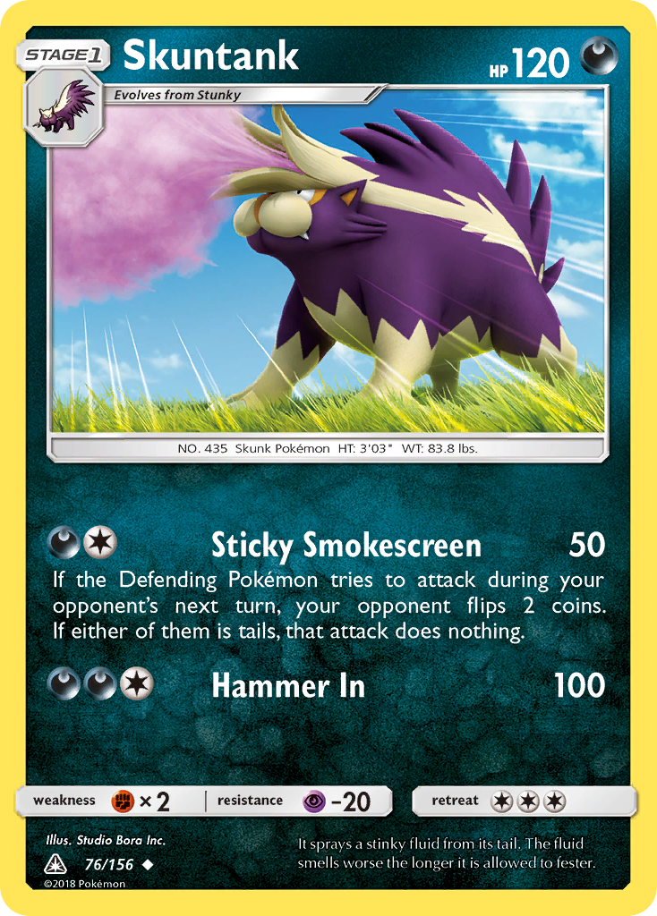 Skuntank – Ultra Prism 76/156 Pokémon card