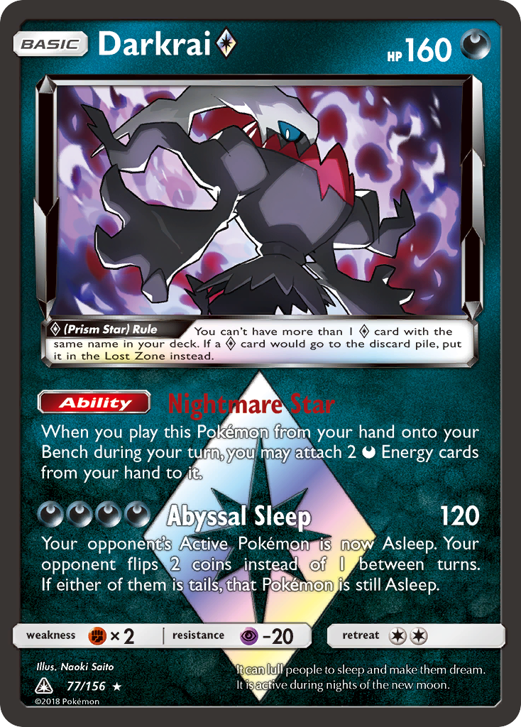 Darkrai ◇ – Ultra Prism 77/156 Pokémon card