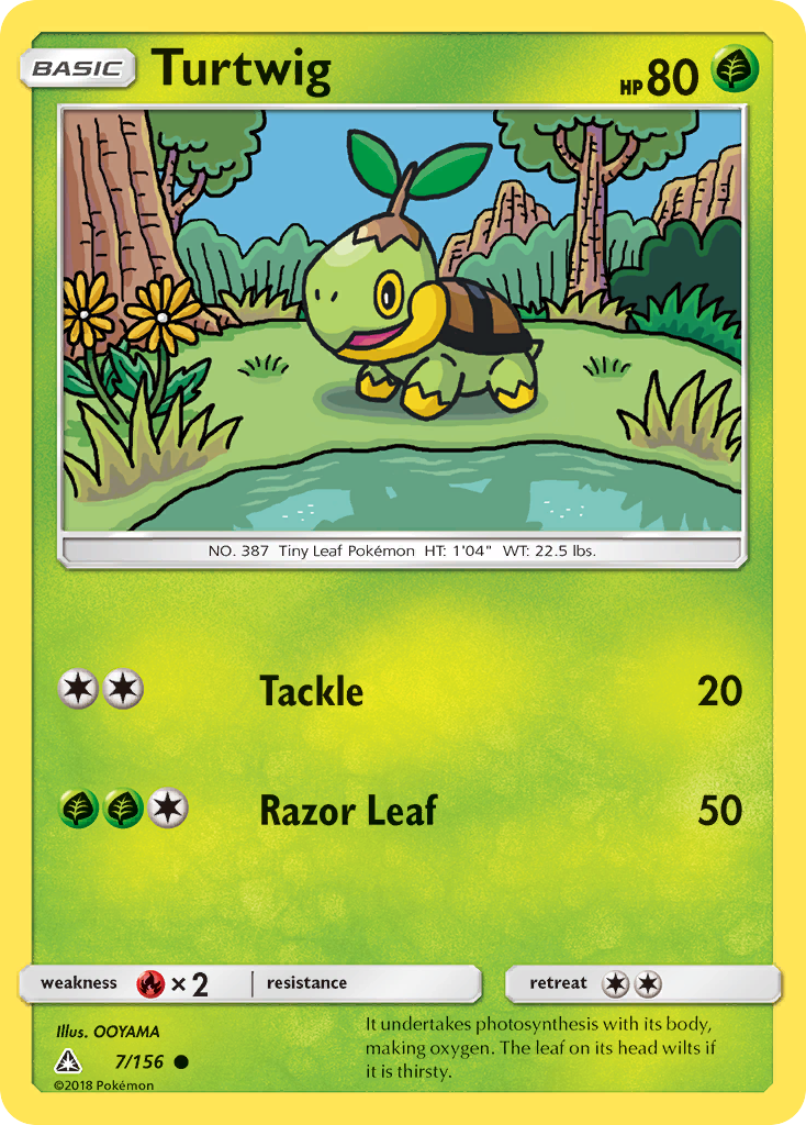 Turtwig – Ultra Prism 7/156 Pokémon card