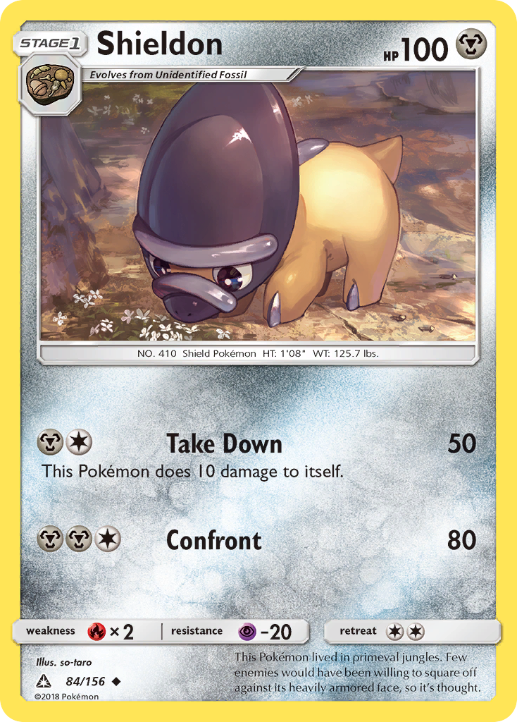Shieldon – Ultra Prism 84/156 Pokémon card