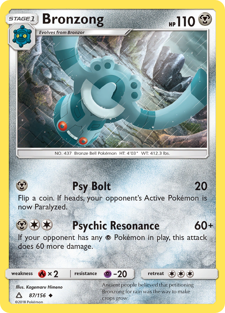 Bronzong – Ultra Prism 87/156 Pokémon card