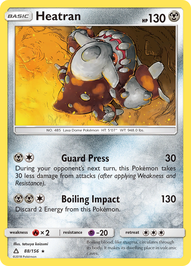 Heatran – Ultra Prism 88/156 Pokémon card
