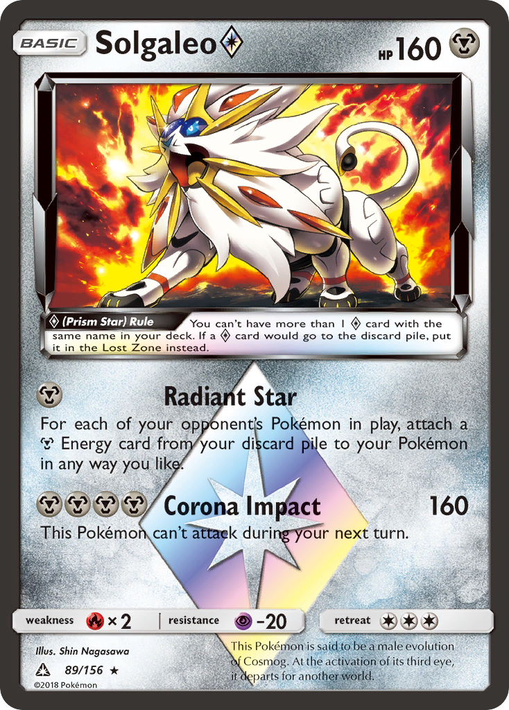 Solgaleo ◇ – Ultra Prism 89/156 Pokémon card