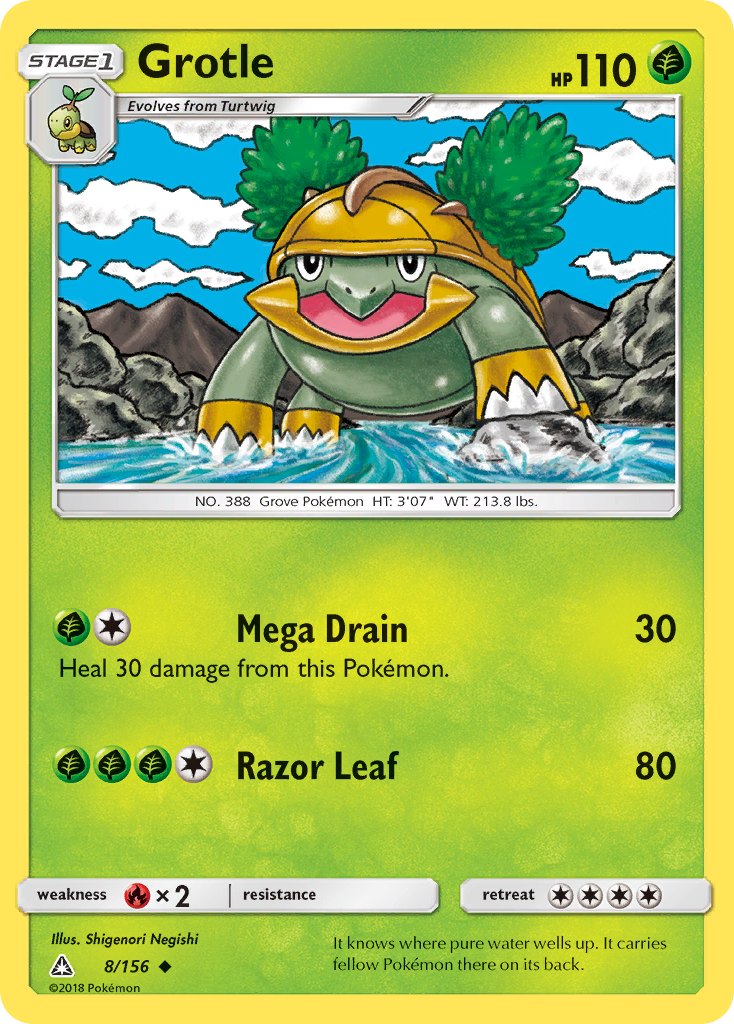 Grotle – Ultra Prism 8/156 Pokémon card