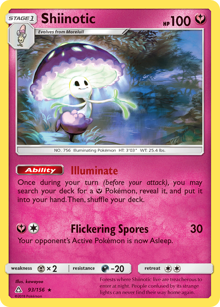 Shiinotic – Ultra Prism 93/156 Pokémon card