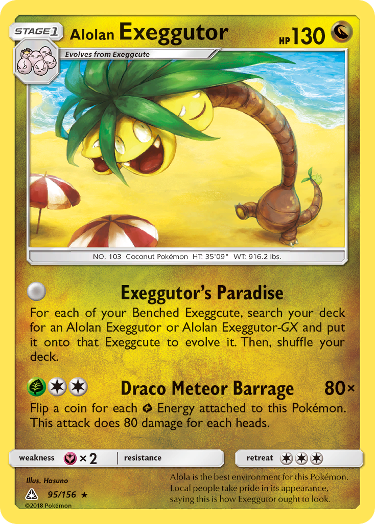 Alolan Exeggutor – Ultra Prism 95/156 Pokémon card