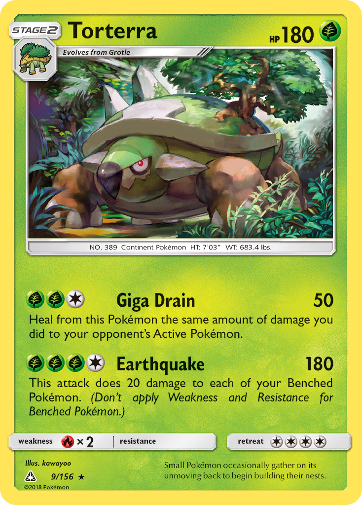 Torterra – Ultra Prism 9/156 Pokémon card
