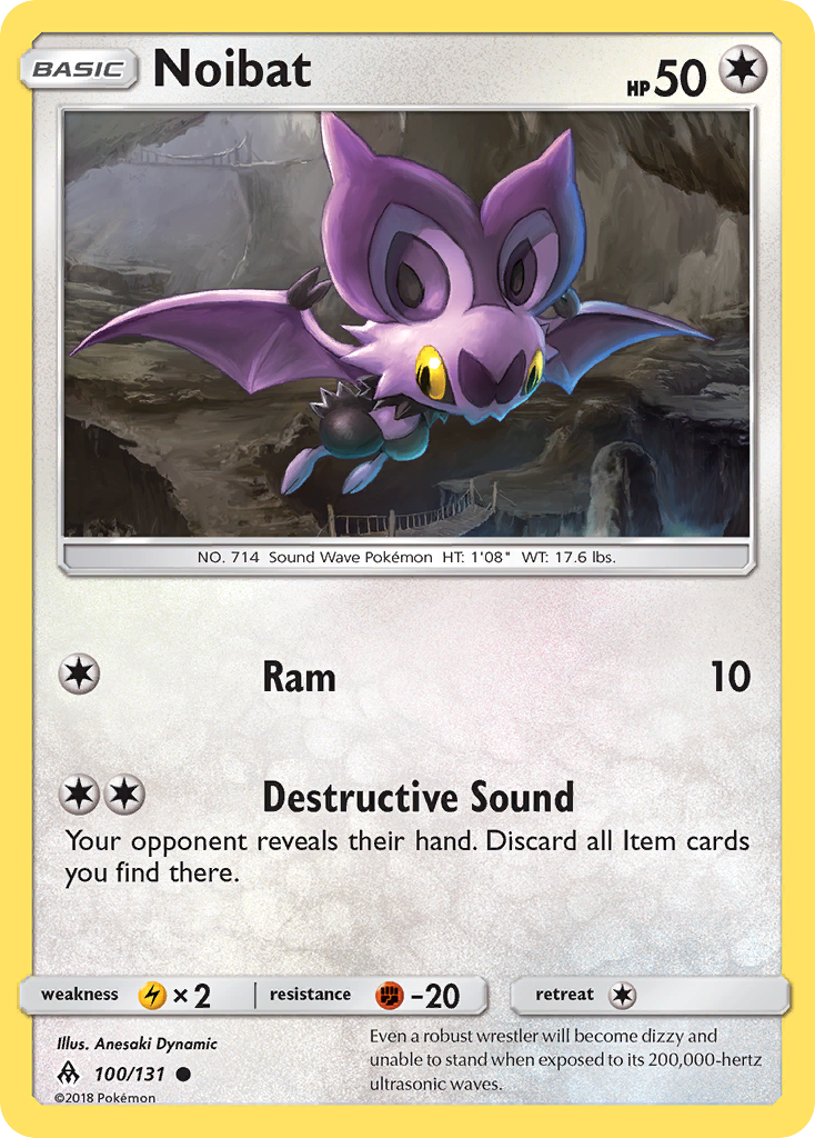 Noibat – Forbidden Light 100/131 Pokémon card