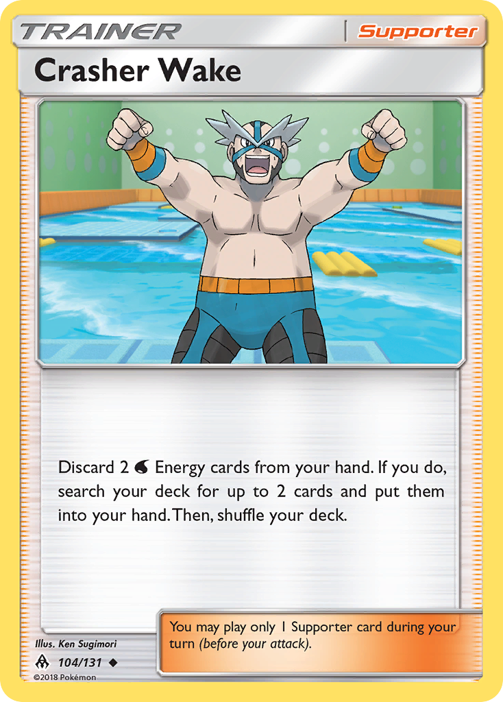 Crasher Wake – Forbidden Light 104/131 Pokémon card