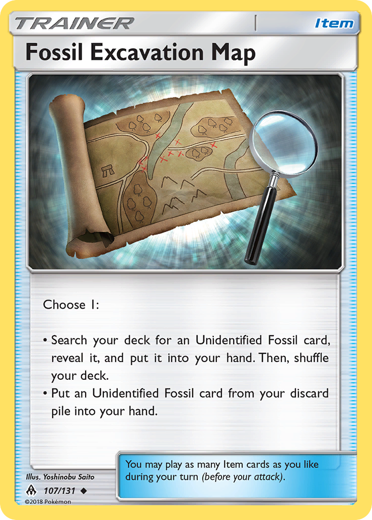 Fossil Excavation Map – Forbidden Light 107/131 Pokémon card