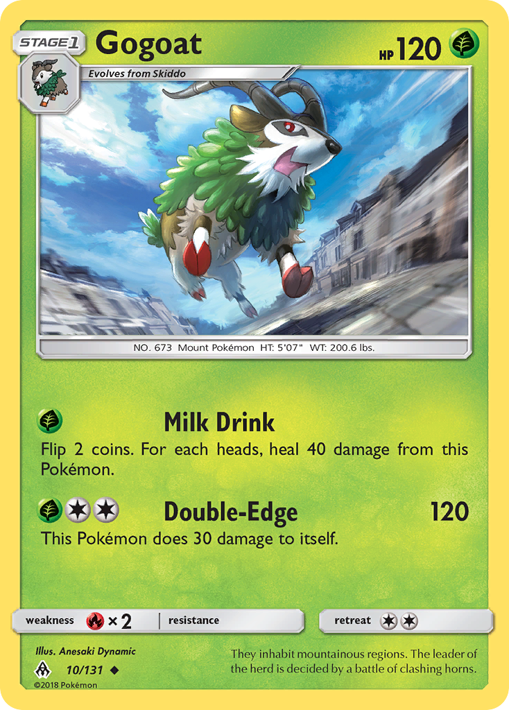 Gogoat – Forbidden Light 10/131 Pokémon card