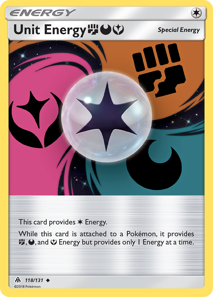 Unit Energy FightingDarknessFairy – Forbidden Light 118/131 Pokémon card