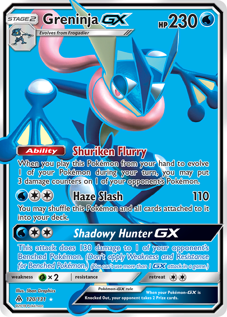 Greninja-GX – Forbidden Light 120/131 Pokémon card