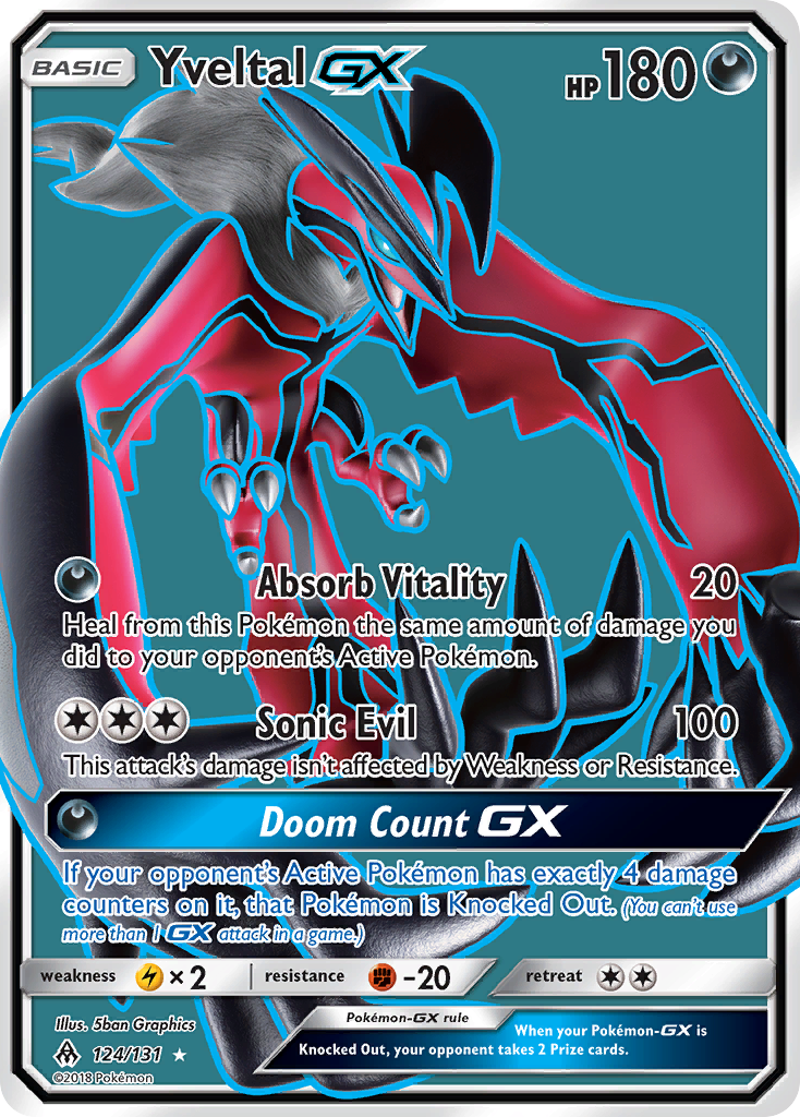 Yveltal-GX – Forbidden Light 124/131 Pokémon card