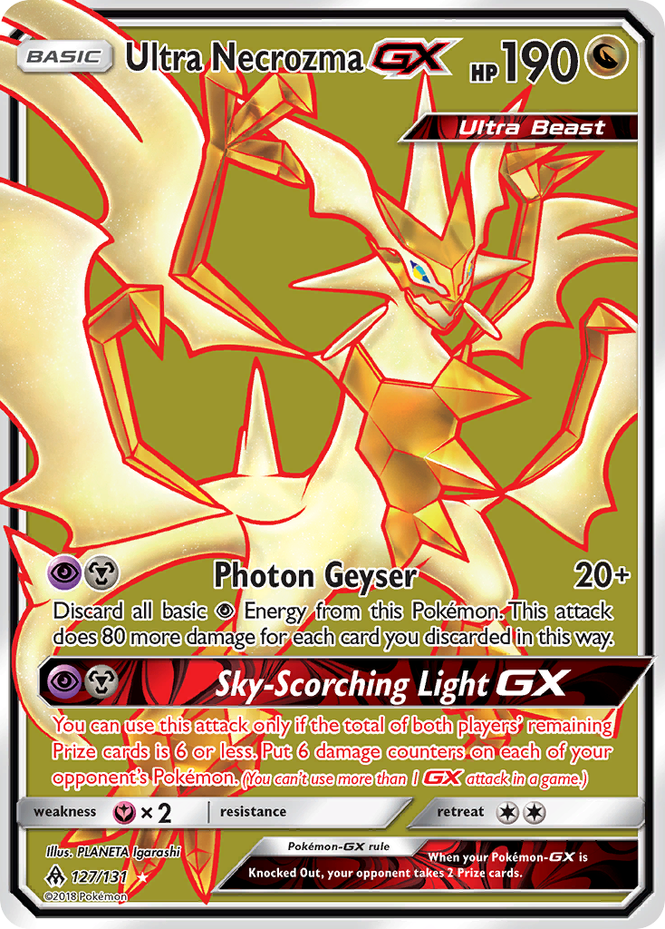 Ultra Necrozma-GX – Forbidden Light 127/131 Pokémon card