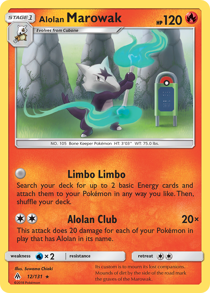 Alolan Marowak – Forbidden Light 12/131 Pokémon card