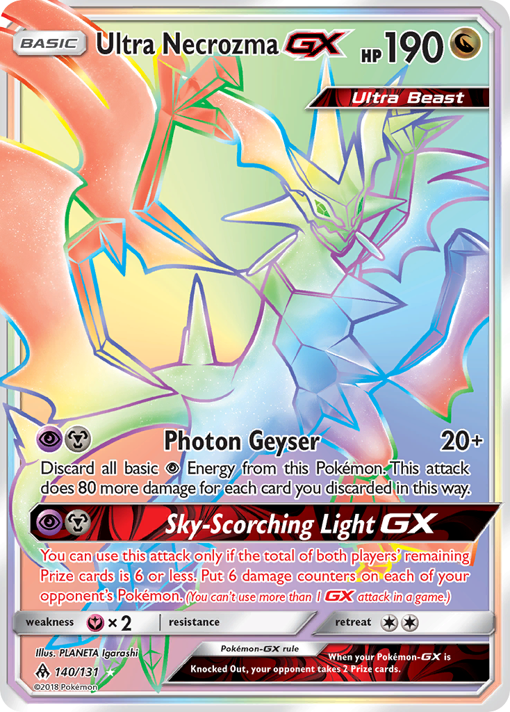 Ultra Necrozma-GX – Forbidden Light 140/131 Pokémon card