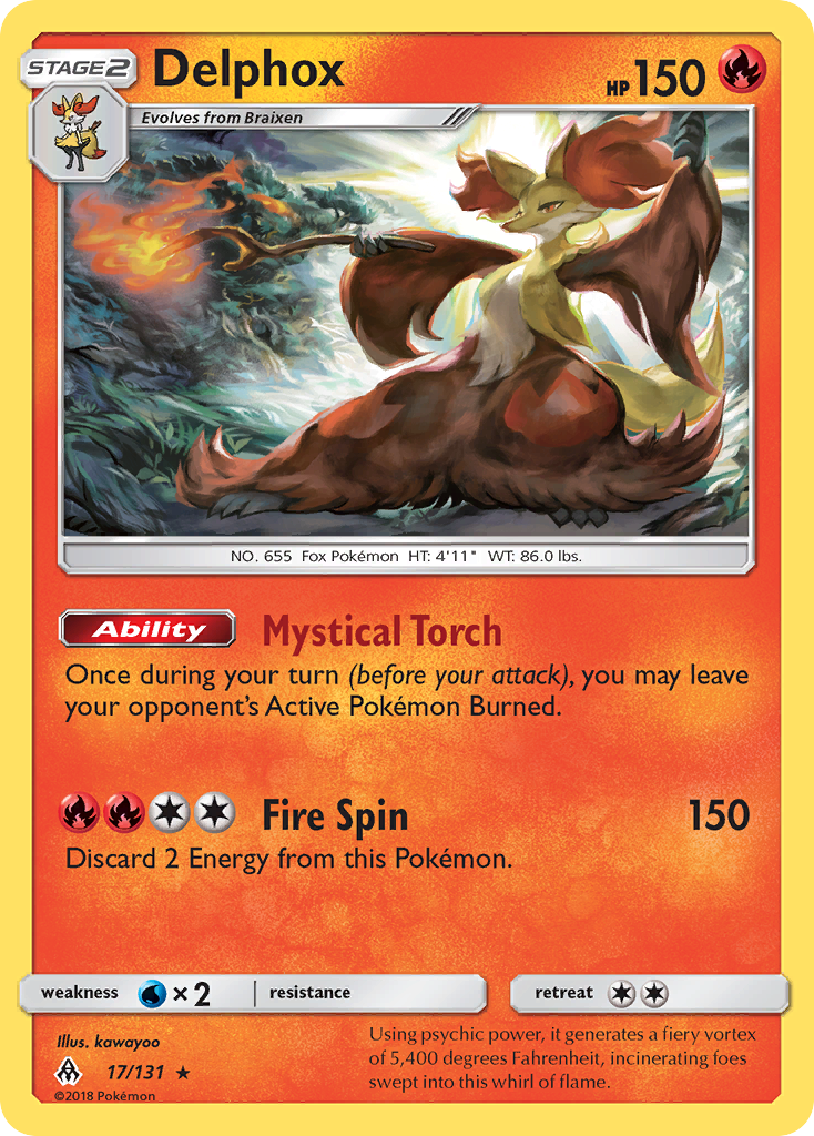 Delphox – Forbidden Light 17/131 Pokémon card